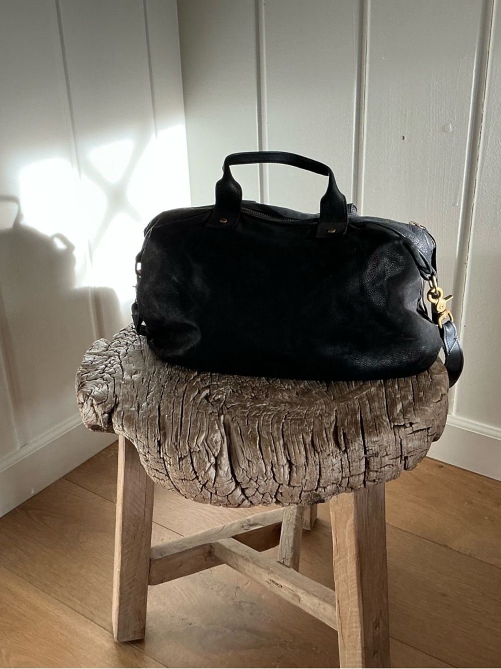 Clare V. Vivier Soft Black Leather Tote